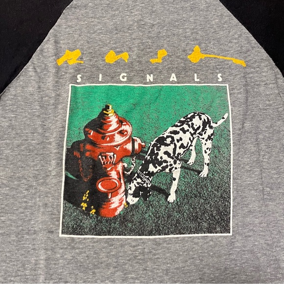 Vintage 80s RUSH New World Tour Signals Concert Raglan Jersey T-Shirt - Picture 2 of 10
